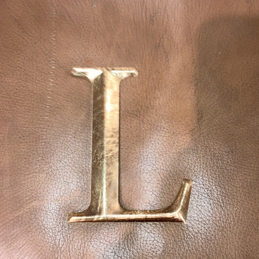 Restoration Hardware gold lettering